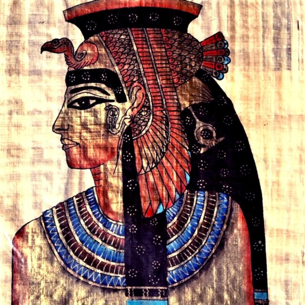 Egyptian Egypt Horus Ra God Figure 2 Depiction’s Hand Painted Papyrus Wall Decor